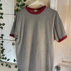 Levi's Gray Tee with Red Trim